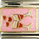 VALENTINE GLASSES 9MM ITALIAN CHARM