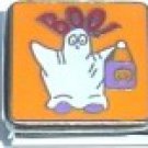 HALLOWEEN GHOST BOO TRICK OR TREAT 9MM ITALIAN CHARM