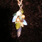 Waterfall of Blue & Green on Sterling Silver Necklace