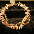 Pale Pink Pearl Triple Strand Necklace