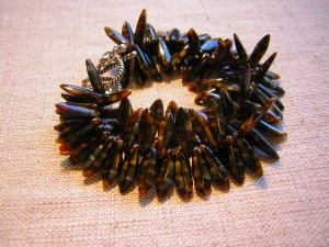 Spikie Faux Tortoise Shell Bracelet