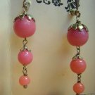 Vintage Pink Waterfall Earrings