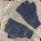 Dark Grey Half finger gloves - Alpaca knitted