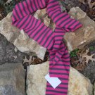 Knitted scarf in Baby Alpaca.Striped and Thin.