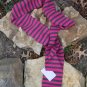 Knitted scarf in Baby Alpaca.Striped and Thin.