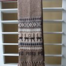 Alpaca Woven Scarf. Brown.