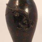 Japanese Meiji Dynasty lacquered Bronze vase with Dragon