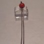 Edo Japanese Sterling silver and Coral Colored Bead Hair Pin
