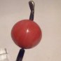 Edo Japanese Sterling silver and Coral Colored Bead Hair Pin