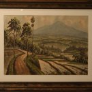 Anton Kustia Widjaja water color of rice terraces