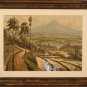 Anton Kustia Widjaja water color of rice terraces