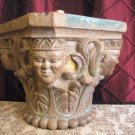 Antique  19th hardwood carved Column capital