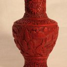 Chinese antique cinnabar carved vase