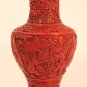 Chinese antique cinnabar carved vase