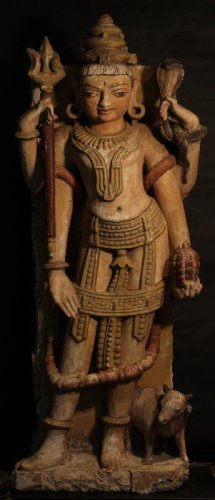 15th - 18th c Sandstone Hindu Temple Shiva Sculpture (ups pack ship)