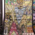India vintage embroidery tapestry wall hanging