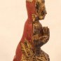 Thailand 19th c wood lacquer and gilt figure of a kneeling attendant