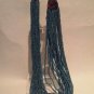 Early 20th c Tibetan Turquoise Glass Torsade 25 Strand Necklace
