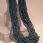Early 20th c Tibetan Turquoise Glass Torsade 25 Strand Necklace