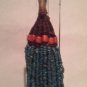 Early 20th c Tibetan Turquoise Glass Torsade 25 Strand Necklace