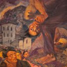 Muralist Painting of David Alfaro Siqueiros with the Miners 1940s