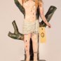 India 18th c Goa wood Santos figure of St. Sebastian