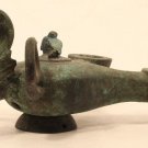 Etruscan Roman bronze oil lamp  Hippocampus