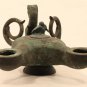 Etruscan Roman bronze oil lamp Hippocampus