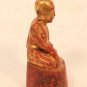 Antique Burmese Shan seated Buddha in wood and red lacquer