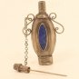 Middle Eastern lost wax Silver alloy and Lapis snuff bottle