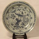 Ming Dynasty blue and white foliate rim charger