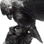 Japanese Meiji Bronze Hawk Okimono on Rockery base signed