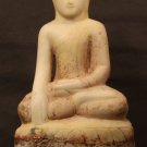 Burmese 19th c Shan Buddha in white marble