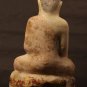 Burmese 19th c Shan Buddha in white marble