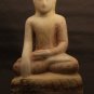 Burmese 19th c Shan Buddha in white marble