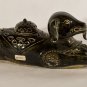 Chinese  porcelain figural sculpted goat censor