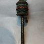 Antique Asian Silver metal and Coral Turquoise Prayer Wheel