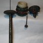 Antique Asian Silver metal and Coral Turquoise Prayer Wheel