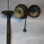 Antique Asian Silver metal and Coral Turquoise Prayer Wheel