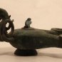 Etruscan Roman bronze oil lamp with Hippocampus type figure