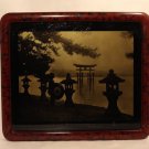 Japanese orotone photograph of Itsukushima Shrine