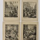 WILLIAM HOGARTH ENGRAVINGS 1751 4 Stages of Cruelty