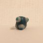 Ancient Phoenician 1500-300 BC blue and white glass eye bead