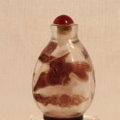 Antique Chinese Purple and clear Peking glass snuff bottle
