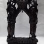 CHINESE ROSEWOOD SILVER WIRE BELL STAND