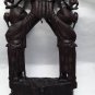 CHINESE ROSEWOOD SILVER WIRE BELL STAND