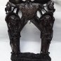CHINESE ROSEWOOD SILVER WIRE BELL STAND