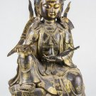 Chinese Bronze figure of Guanyin with Qianlong inscription UPS PACK & SHIP