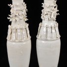 Chinese Song-Sung Dynasty pair of Qingbai glazed funerary urns