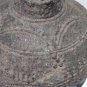 Rare Silla period stoneware  incised rounded pot with lid